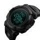 Годинник наручний чоловічий SKMEI 1290BK з компасом, наручний годинник для військових. Колір: чорний. Зображення №2