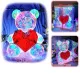 Хрустальный Медвежонок Геометрический Мишка 3D LED Teddy Bear ночник с красным сердцем 25 см. Зображення №3