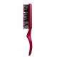 Щітка для волосся масажна пластикова кольорова QPI Professional 16,5 см РМ-9114 Червона. Зображення №3