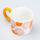Чашка керамічна 400 мл для чаю та кави "Квітка" Помаранчева. Зображення №2
