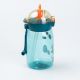 Дитяча пляшка для води із трубочкою 500 мл із кришкою фліп топ "Ведмедик" Синя. Зображення №3