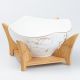 Салатниця з підставкою велика миска 23 х 13.5 см керамічна тарілка Біла. Зображення №2