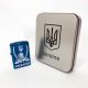 Дугова електроімпульсна запальничка USB Україна (металева коробка) HL-449. Колір: синій. Зображення №5