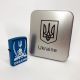 Дугова електроімпульсна запальничка USB Україна (металева коробка) HL-449. Колір: синій. Зображення №6