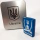 Дугова електроімпульсна запальничка USB Україна (металева коробка) HL-449. Колір: синій. Зображення №14